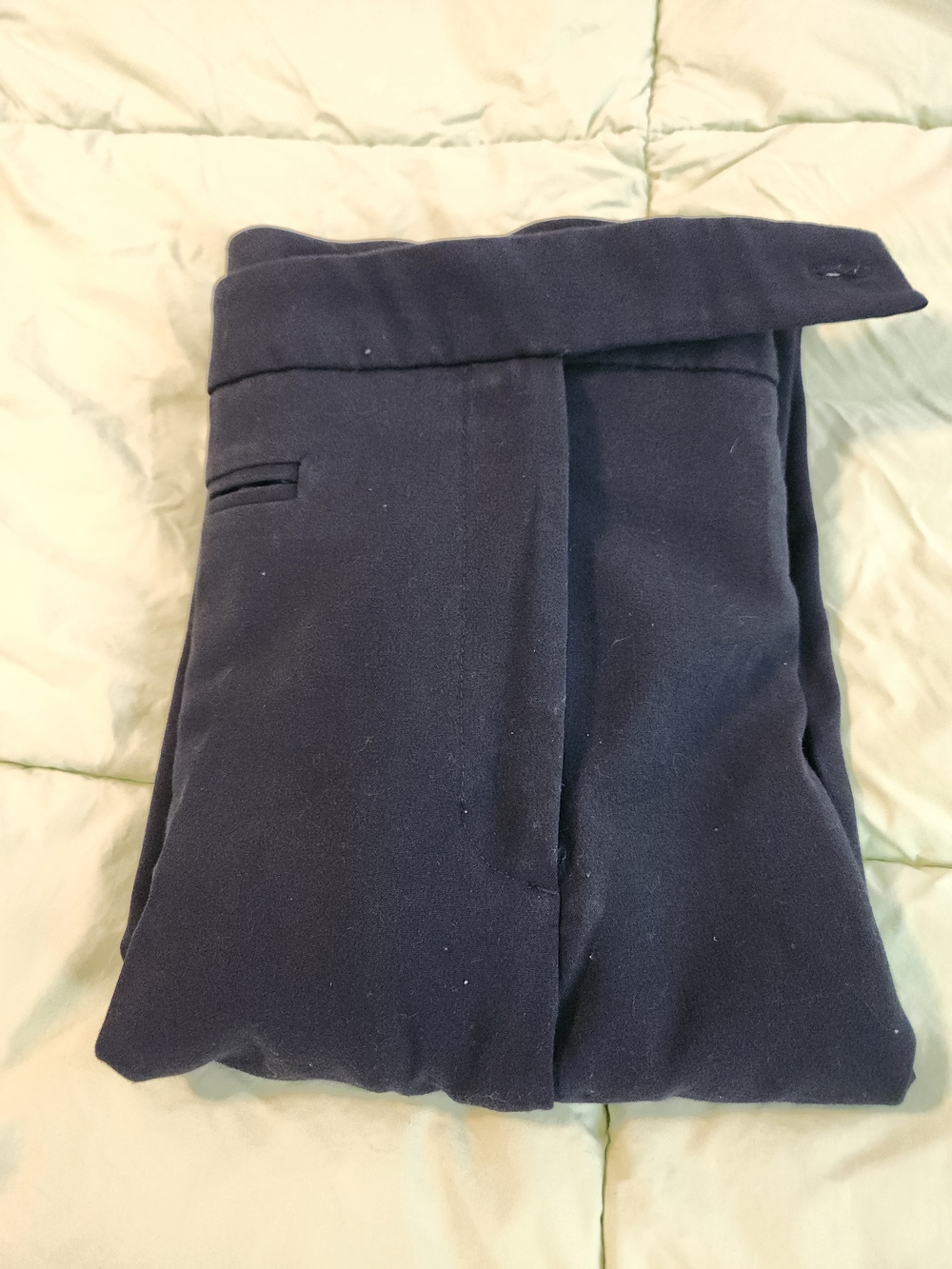 Men's Navy Wide-Leg Knit Pants - Picture 6 of 6